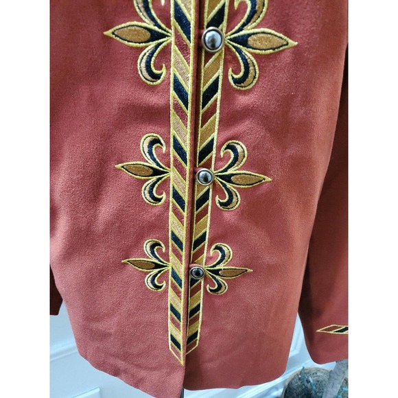 VTG Bob Mackie Solid Polyester Long Sleeve Buttons Front Jacket Blazer Size 1X - Picture 3 of 11